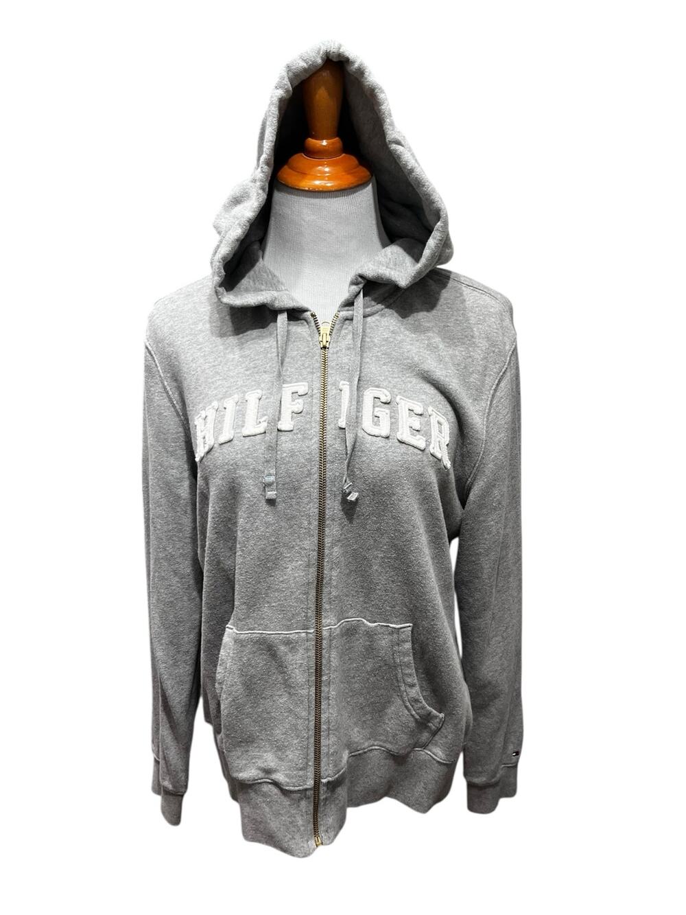 Tommy Hilfiger Women's Gray Zip up Hoodie SIZE XL